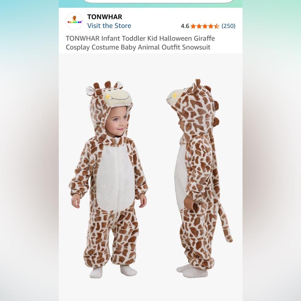 Giraffe Toddler Costume - Picture 2 of 6